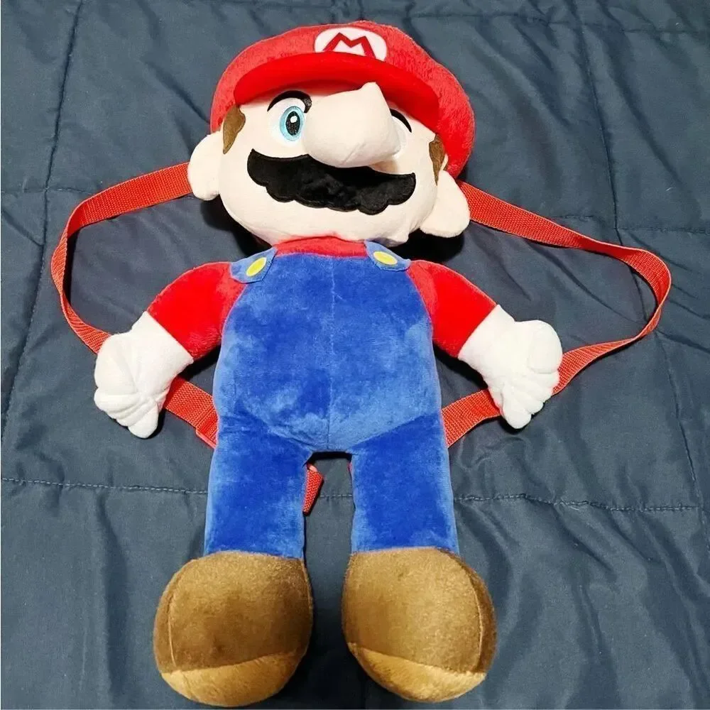 Super Mario Plush Mario Figure Backpack Nwt